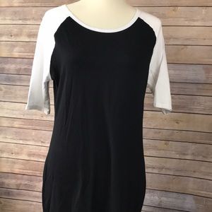 LuLaRoe solid Julia dress Black White Unicorn NWOT